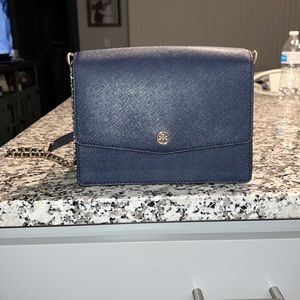 Navy Blue Tory Burch Shoulder Bag. Great condition!